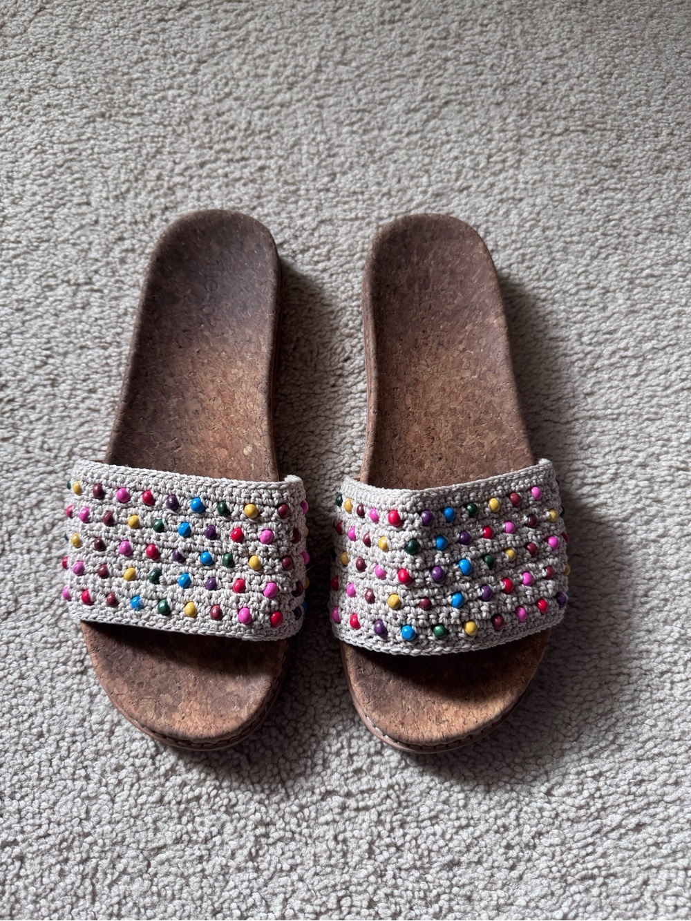 The Sak Women's Beaded Crochet Slide Sandals - Multicolor